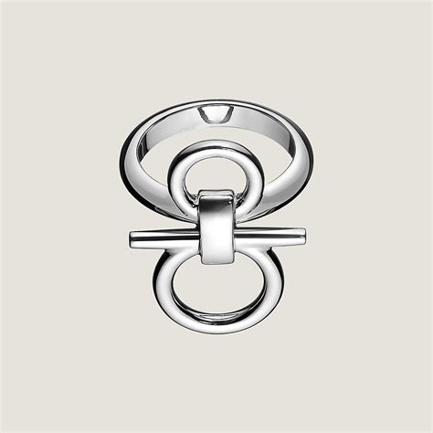 hermes mors de bride ring double|real real Hermes rings.